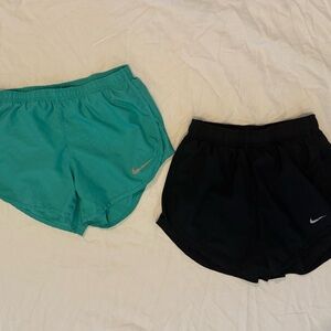 Nike Teal and Black Running Shorts Duo